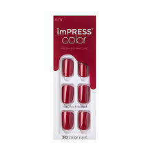 Kiss Impress Color Press-on nails 028 Red Velvet Z01402