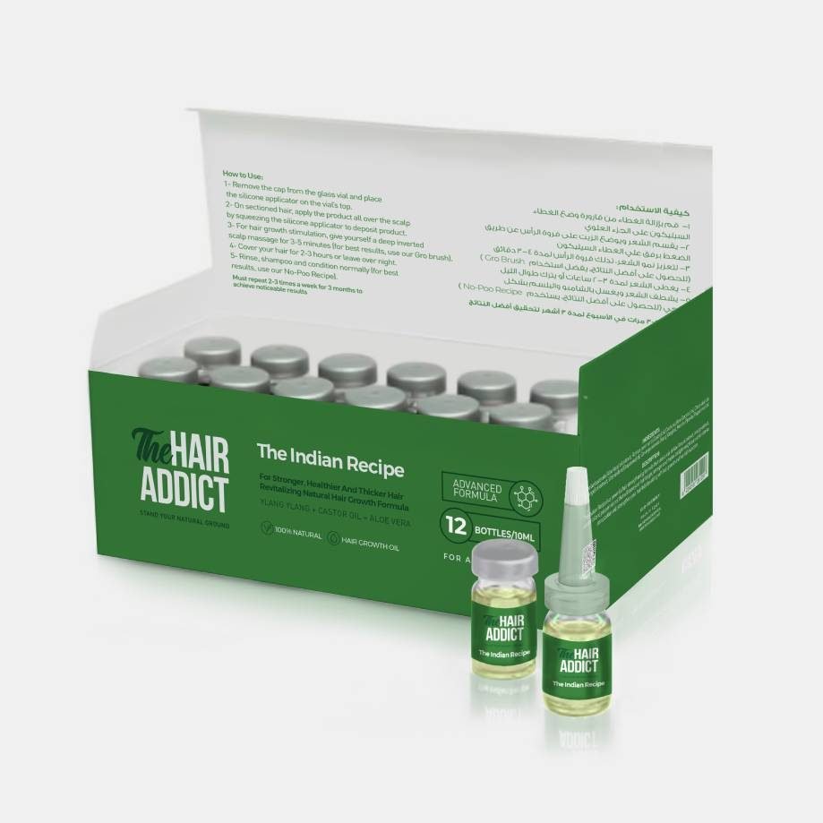 THE HAIR ADDICT The Indian Recipe Oil For All Hair Types 12 Bottles / 10 ML