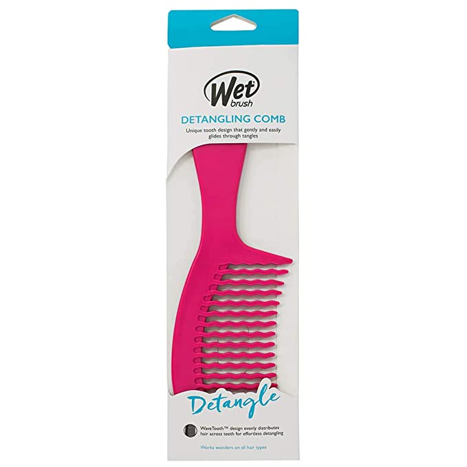 [736658969238] Wet Brush Detangling Comb Pink