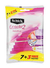 [4891228304119] Schick Exacta 2 Women Sensitive 7+3 Free