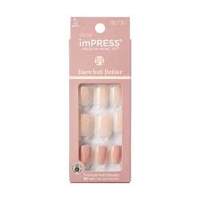 KISS imPRESS NAILS PRESS ON SHORT Beige Bare but Better