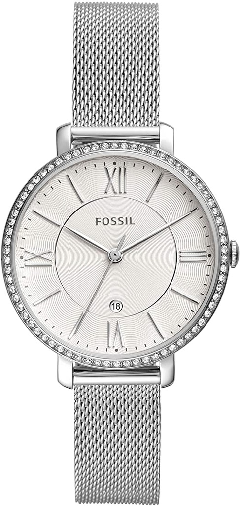 [4013496533903] FOSSIL Jacqueline Three-Hand Date Stainless Steel Watch ES4627 Women