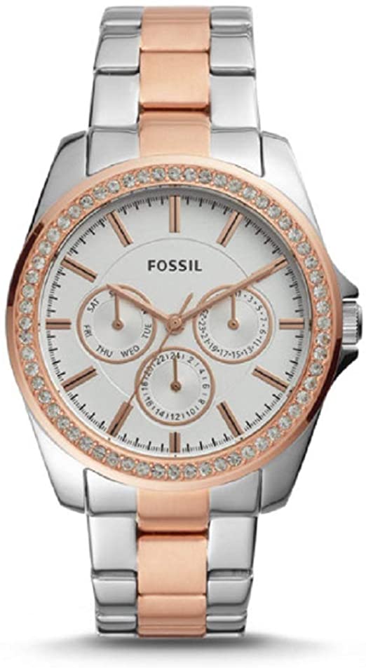 [4013496141788] FOSSIL Janice Multifunction Two-Tone Stainless Steel Watch BQ3420 Women