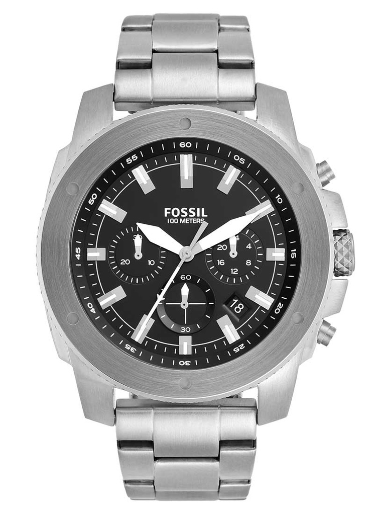 FOSSIL Mega Machine Chronograph Stainless Steel Watch FS5716 Men