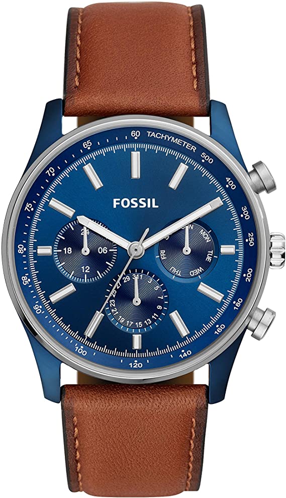FOSSIL Sullivan Multifunction Brown Leather Watch BQ2512