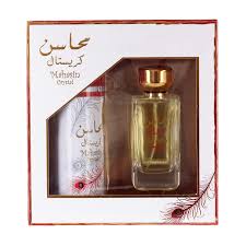 [6291106060508] Lattafa Mahasin Crystal giftset perfume for men and