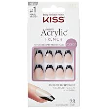 [731509913712] KISS Salon Acrylic French Color False Nails