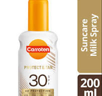 [5201314180456] Carroten Protect & Tan Suncare milk spray SPF30 200ml