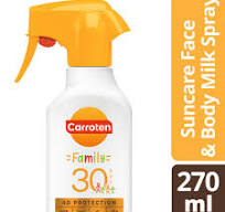 [5201314180494] Carroten Protect & Tan Suncare milk spray SPF30 270ml