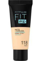 [3600531369392] Fit Me Matte + Poreless Foundation 118