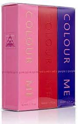 [025929120806] ColourMe Perfume 3*50ml red,pink & purple