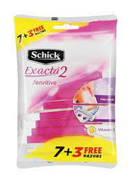 [4891228304119] Schick Exacta 2 Women Sensitive 7+3 Free