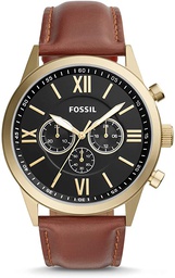[4053858898677] FOSSIL Flynn Chronograph Brown Leather Watch BQ2261