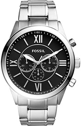 [4053858687561] FOSSIL Flynn Chronograph Silver Stainless Steel Watch BQ1125IE Men