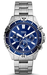 [4013496791747] FOSSIL Garrett Chronograph Silver-Tone Stainless Steel Watch FS5623 Men