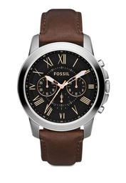 [4051432528675] FOSSIL Grant Chronograph Brown Leather Watch FS4813IE